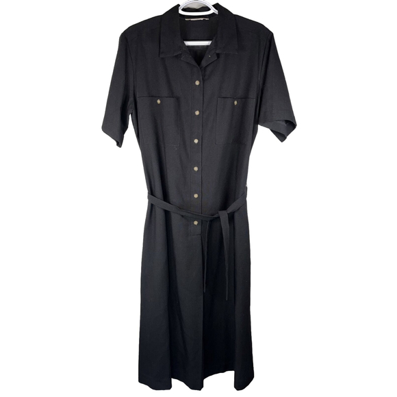 Orvis Dresses & Skirts - Vintage 90s Orvis Dress Womens Size 12 Black Y2K Cottagecore USA Button Down
